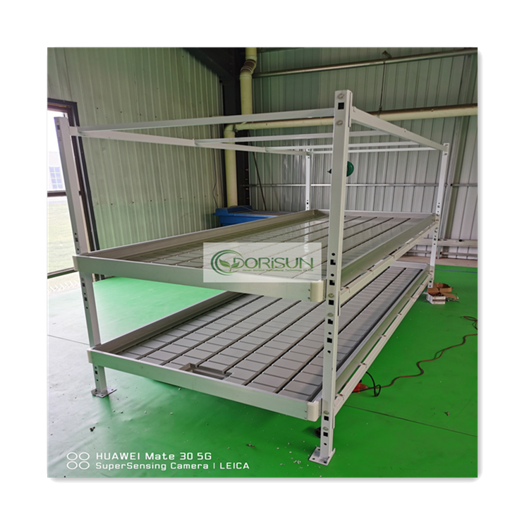 Microgreen rolling benches hydroponic vertical indoor plant metal rack growing shelf for shiitake mushroom