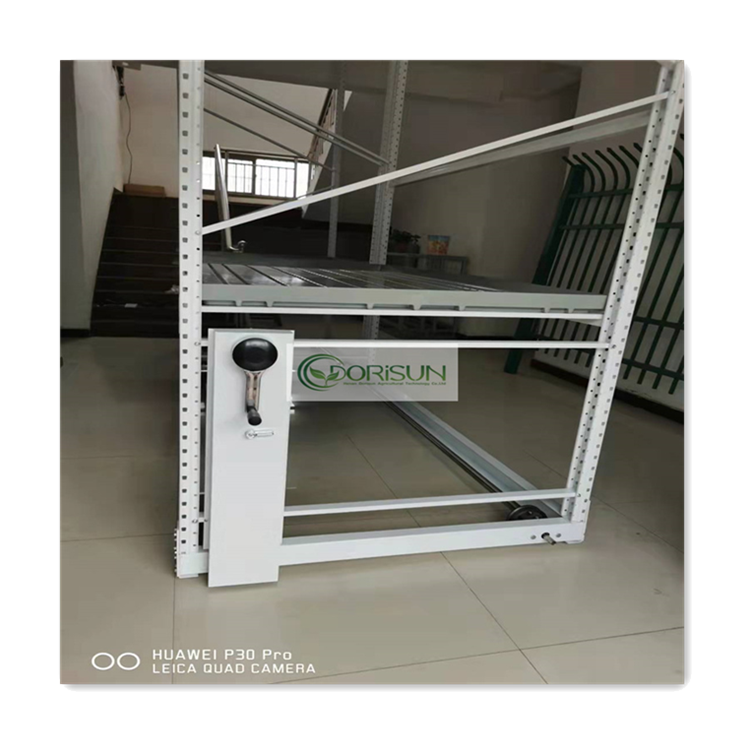 Microgreen rolling benches hydroponic vertical indoor plant metal rack growing shelf for shiitake mushroom