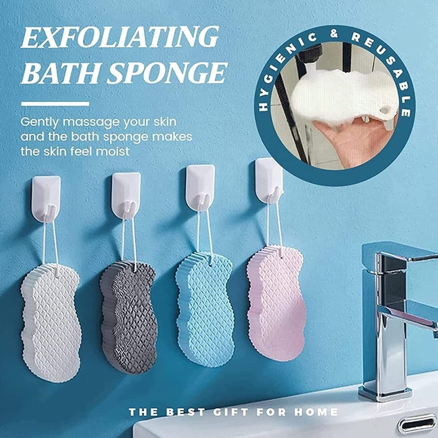 Hot Reusable Spa Scrub Exfoliator Dead Skin Remove Soft Exfoliating  Baby Bath Sponge Shower Brush