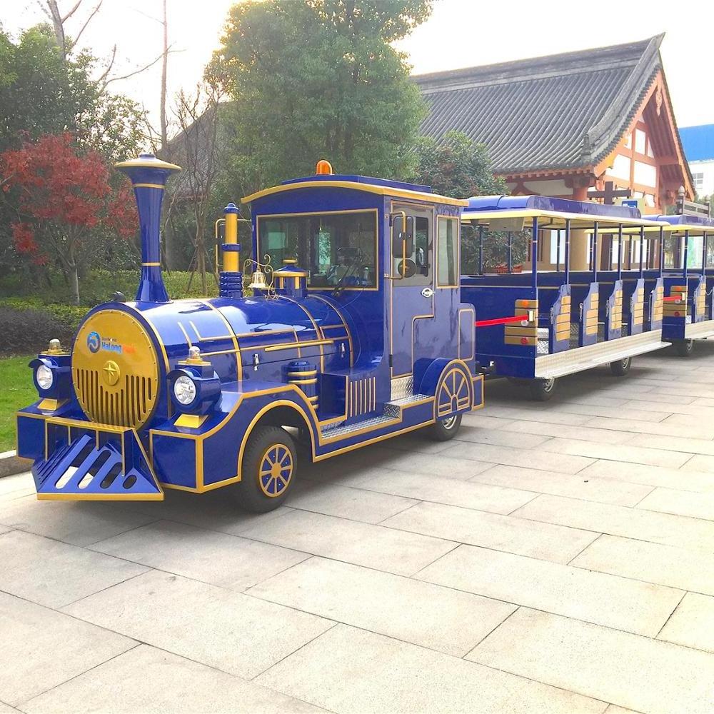 kids ride on real lithium battery kiddie amusement park trackless electric big road passenger Train for sale