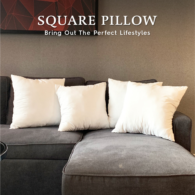 The 100% Polyester White Throw Pillow For Multiple Sizes Cushion Insert From 40CM To 80CM Made In Malaysia