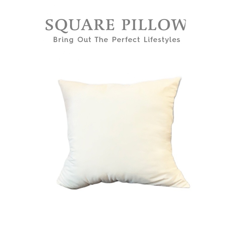 The 100% Polyester White Throw Pillow For Multiple Sizes Cushion Insert From 40CM To 80CM Made In Malaysia