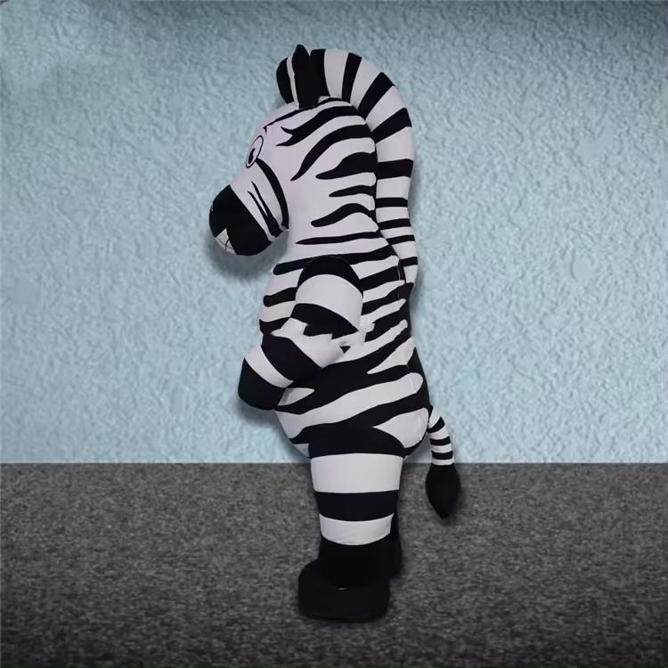 Inflatable Lovely Zebra Animal Cosplay Mascot Blow-up Costume for Adults