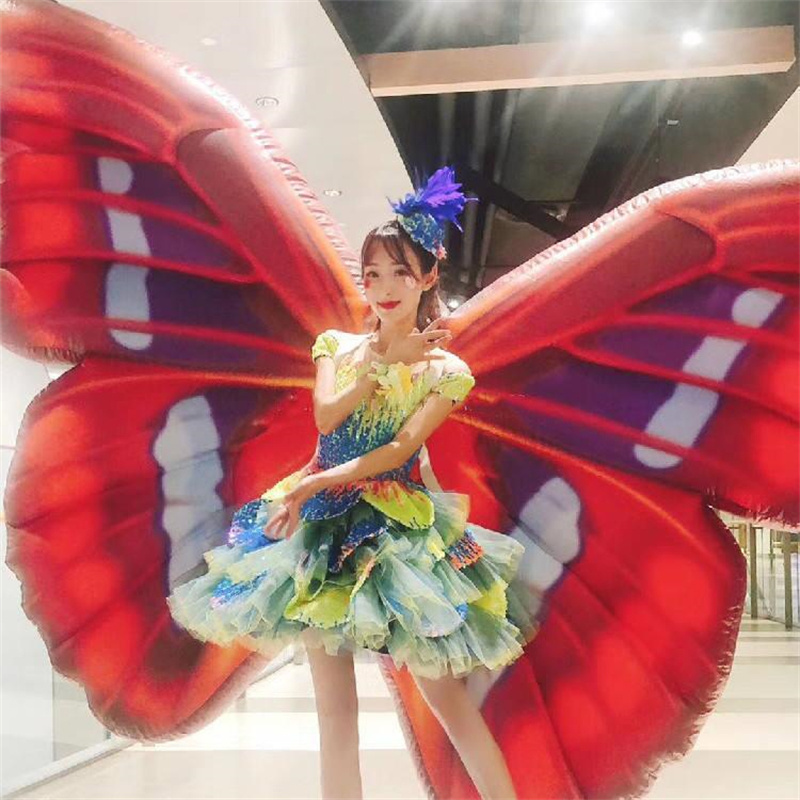 Party Event Parade Inflatable Animal Costume Club Customized Butterfly Wing Costume Inflatable For Stage