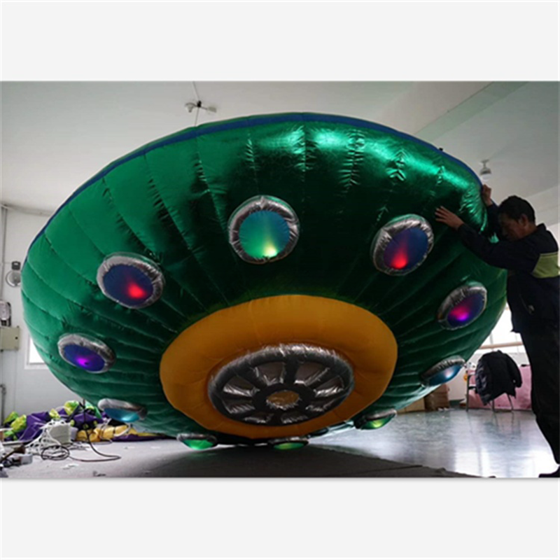 inflatable Led Lighting Inflatable UFO Hanging Flying Saucer Balloon Giant Spaceship