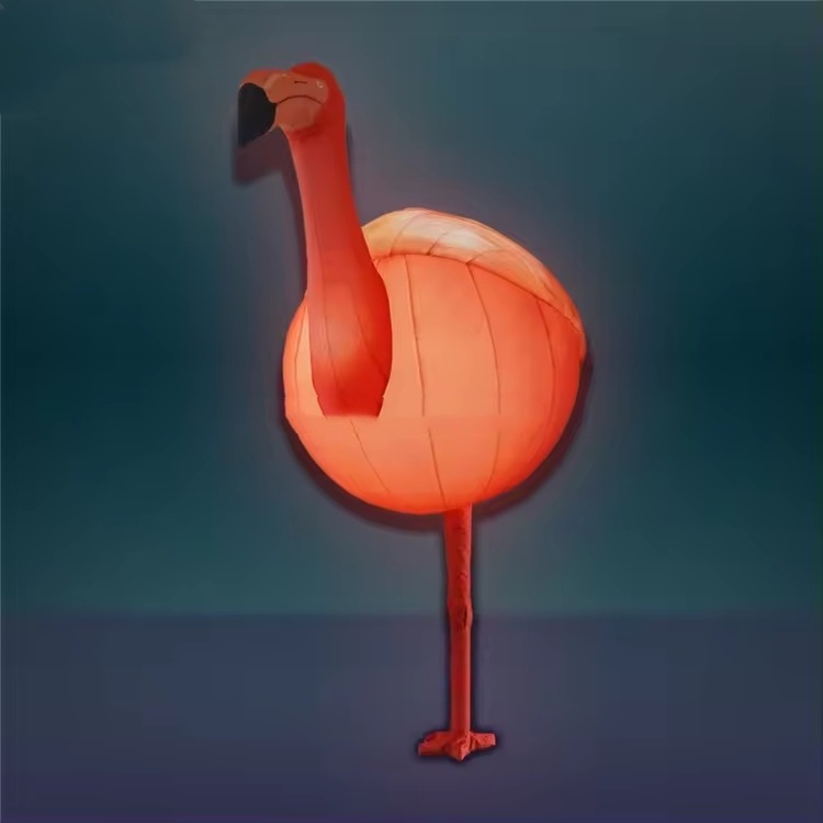 Lighting Air Bird Costume Giant Inflatable Flamingo Puppet