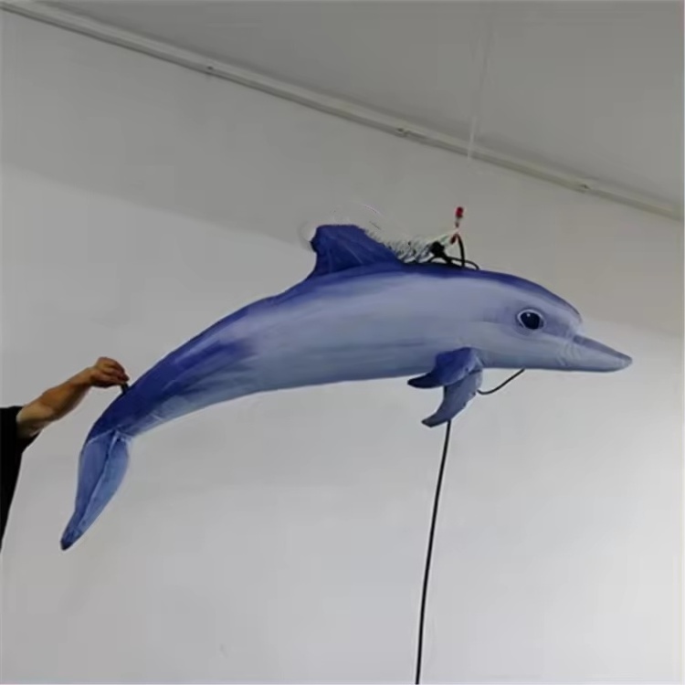 Custom Illuminated Hanging Decoration Inflatable Dolphins LED Lighting Inflatable Sea Animal For indoor Party sea theme decor