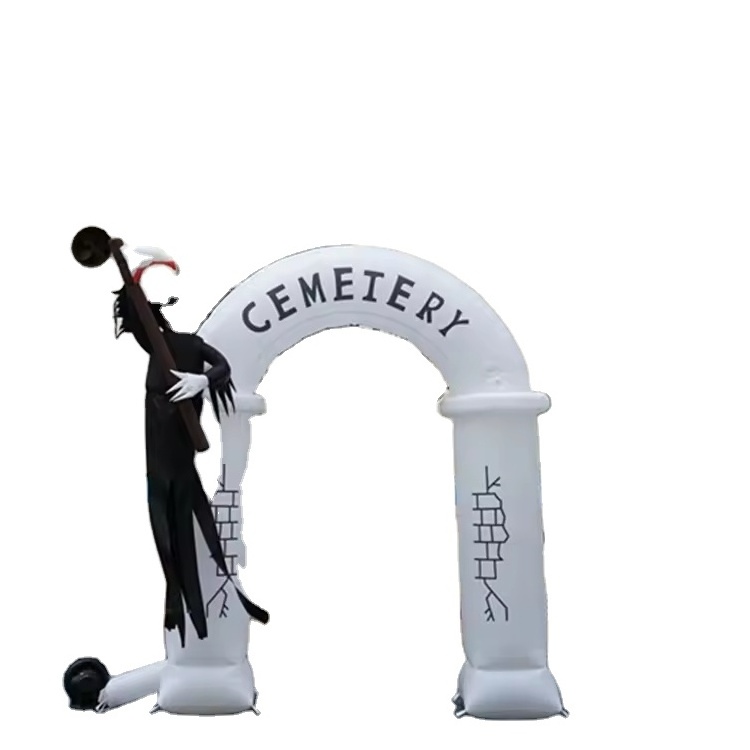 Halloween decoration inflatable skull arch facades, inflatable skeleton archway devil arch for advertising