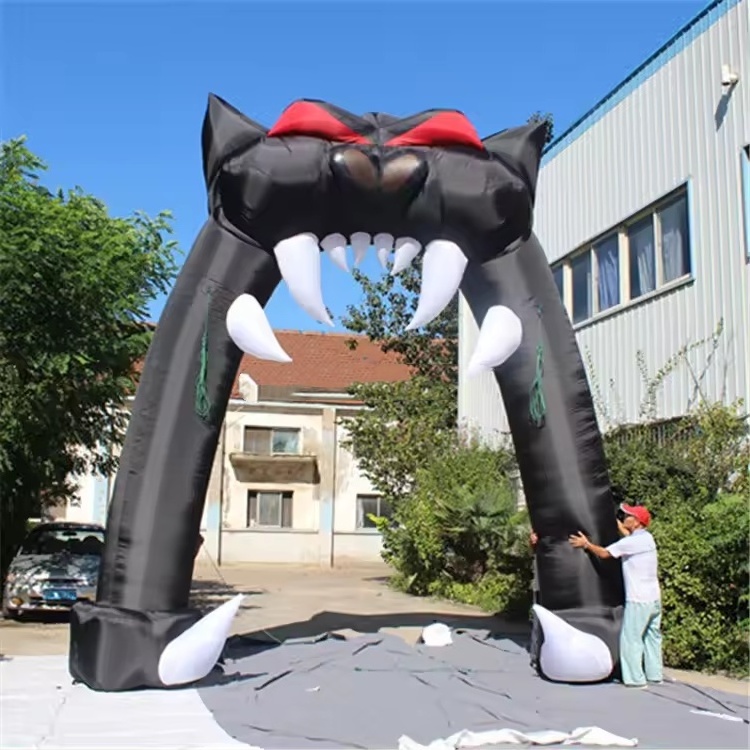 Halloween decoration inflatable skull arch facades, inflatable skeleton archway devil arch for advertising