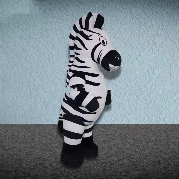 Inflatable Lovely Zebra Animal Cosplay Mascot Blow-up Costume for Adults