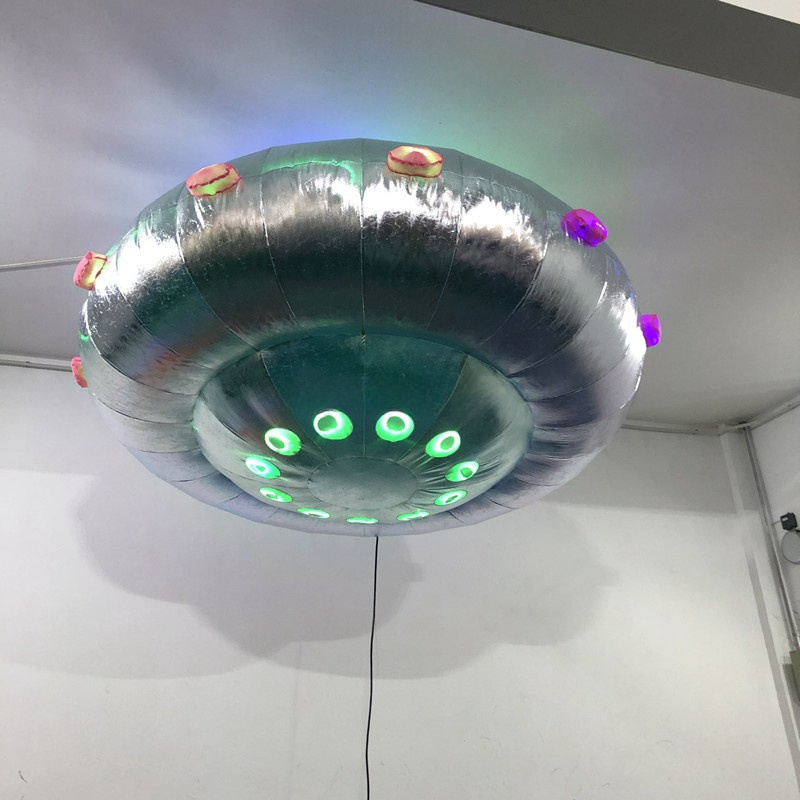 inflatable Led Lighting Inflatable UFO Hanging Flying Saucer Balloon Giant Spaceship