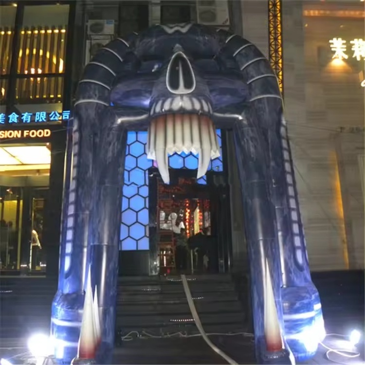 Halloween decoration inflatable skull arch facades, inflatable skeleton archway devil arch for advertising