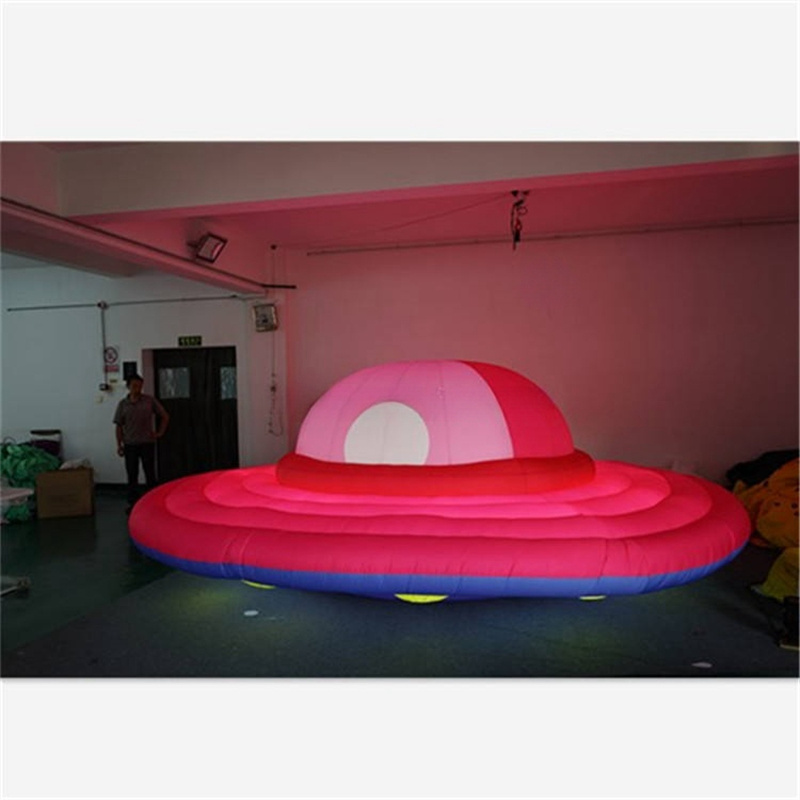 inflatable Led Lighting Inflatable UFO Hanging Flying Saucer Balloon Giant Spaceship