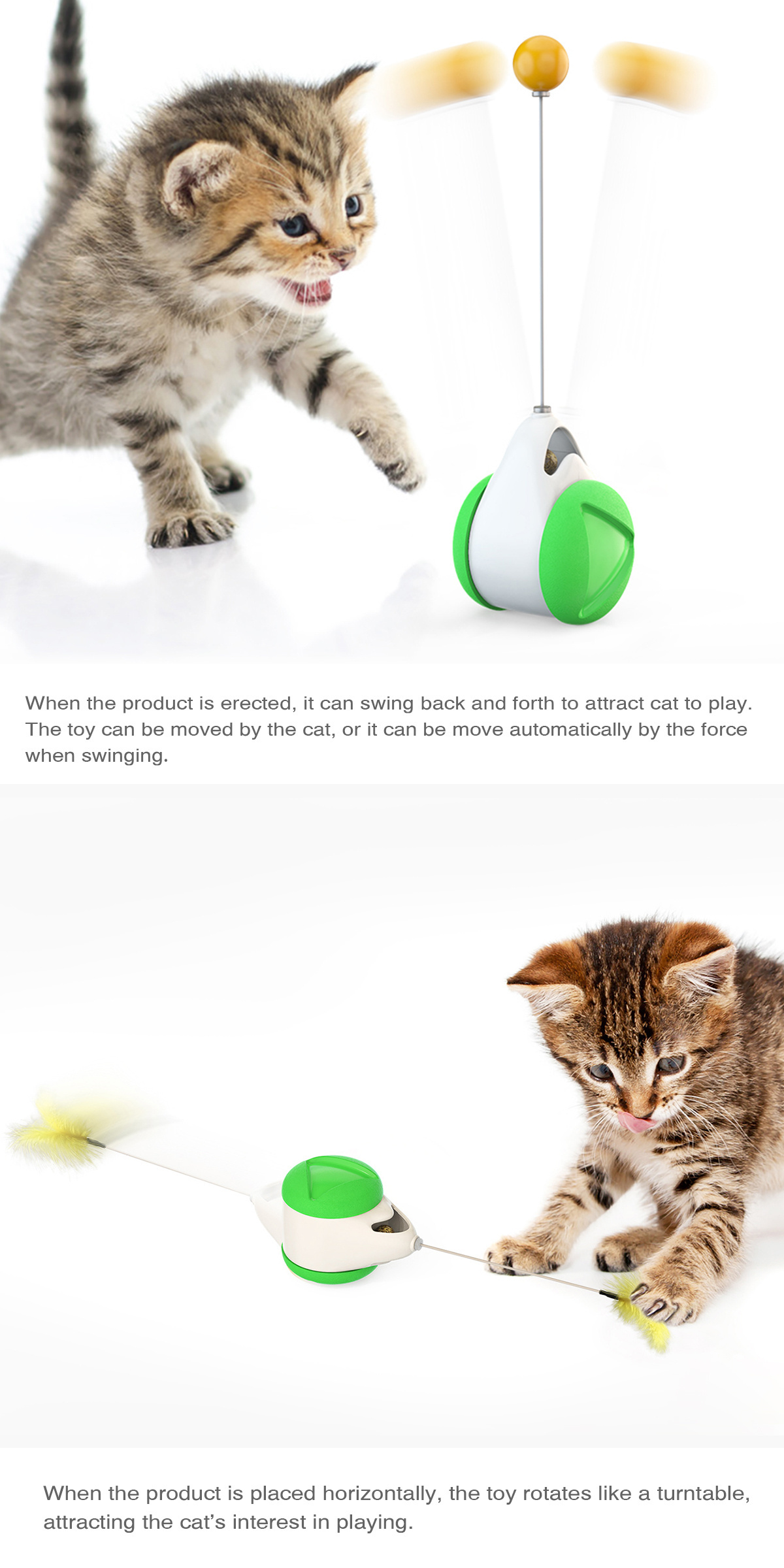 2020 HAOJI Cat Toys Chaser Balanced Interactive Teaser Stick Set  Laser Chasing Toy Christmas Dog Interactive Plush Pet Toy