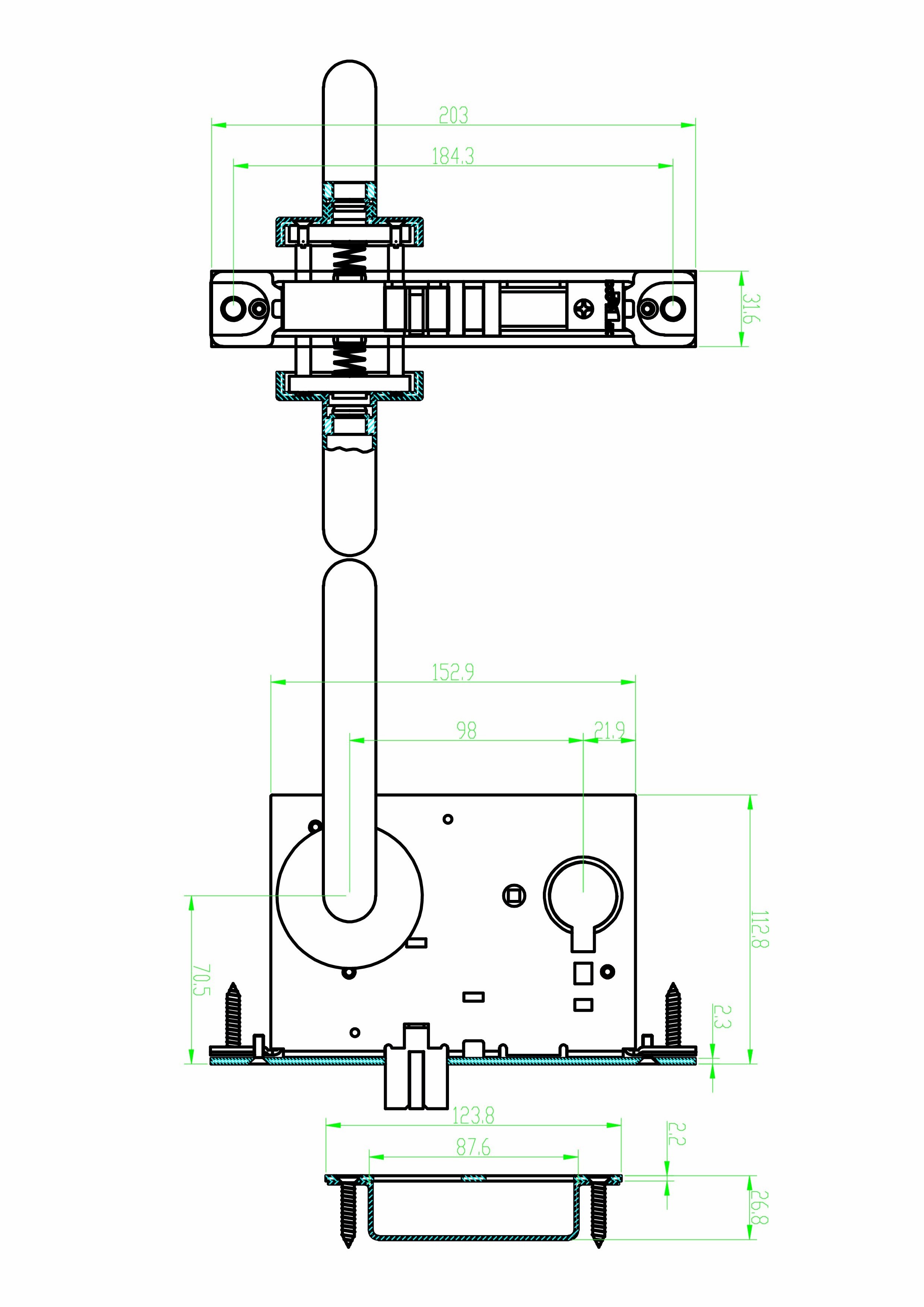 ANSI Grade 1 Extra Heavy Duty Mortise Lockset in Passage Function GA8701 Commercial 10 Years Non Keyed without Deadbolt