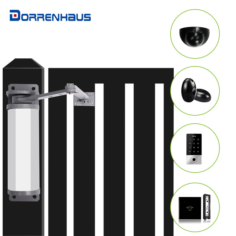 Side-Mounted Double Swing Door Closers Automatic Swing Gate Operator Waterproof Community Gate Opener