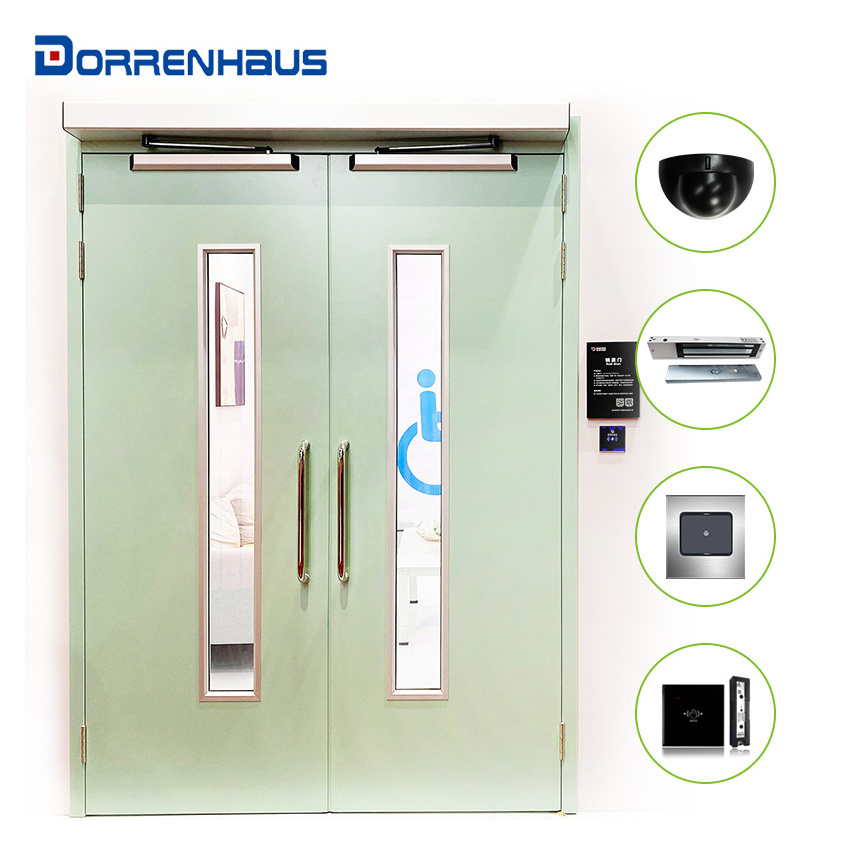 Electric Overhead Auto Gate Door Opener Automatic Swing Door Operator With Wireless Touchless Switch