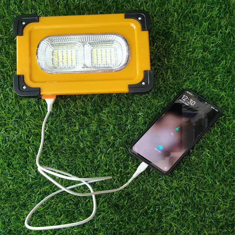 Hot selling led outdoor lighting highlight waterproof power failure emergency mobile portable field camping charging spotlight