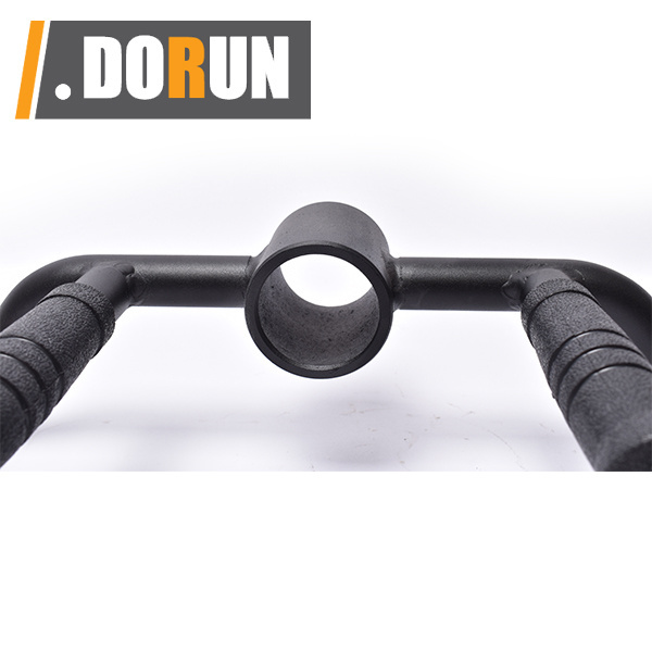 Large Multi-Grip T Bar Row Landmine Attachment - Straight Grip Bent-over Row Handle Fits Standard with Eyelet Hook