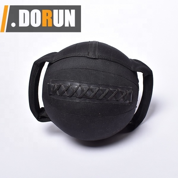 Round Fitness Sandbag with Two Handles - Heavy Duty Workout Sandbags Adjustable Weight Kettlebell