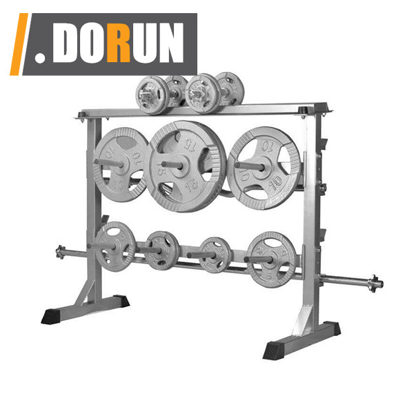 3 layer Dumbbell and Weight Plate Storage Commercial Gym Weight Plate Dumbbell Rack Fit 1 inch standard weight plate