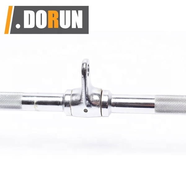 Double D Row Handle Cable Attachment, Heavy Duty Steel Lat Pull Down Handle with Swivel Hook and Knurling Grip