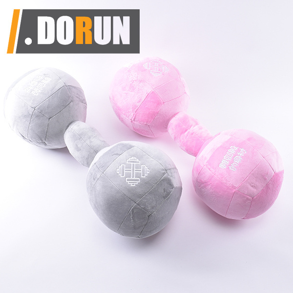 2 Pieces Dumbbell Toy Plush Barbell  Stuffed Toys Promote Sensory Toy Dumbbell