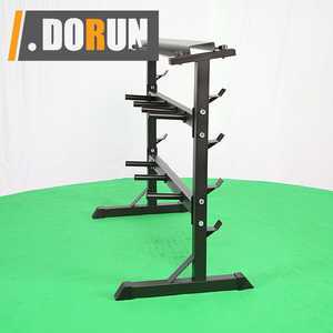 3 layer Dumbbell and Weight Plate Storage Commercial Gym Weight Plate Dumbbell Rack Fit 1 inch standard weight plate