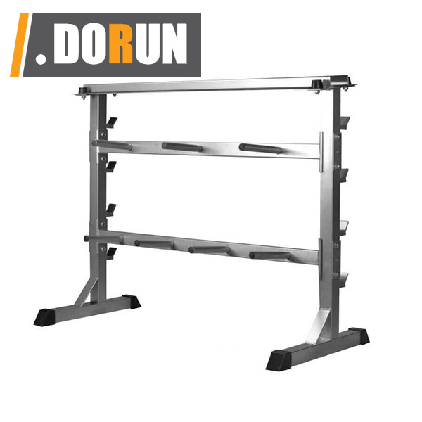 3 layer Dumbbell and Weight Plate Storage Commercial Gym Weight Plate Dumbbell Rack Fit 1 inch standard weight plate