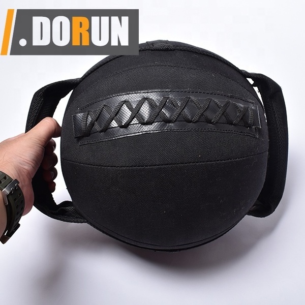 Round Fitness Sandbag with Two Handles - Heavy Duty Workout Sandbags Adjustable Weight Kettlebell