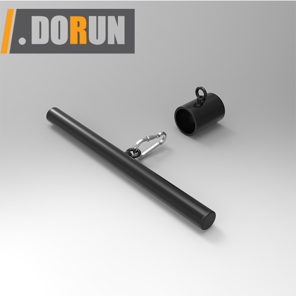 V Shape Straight Grip Landmine Handle, Steel T Bar Row Handle Bent-Over Row Back Row Handle With Eyelet Hook