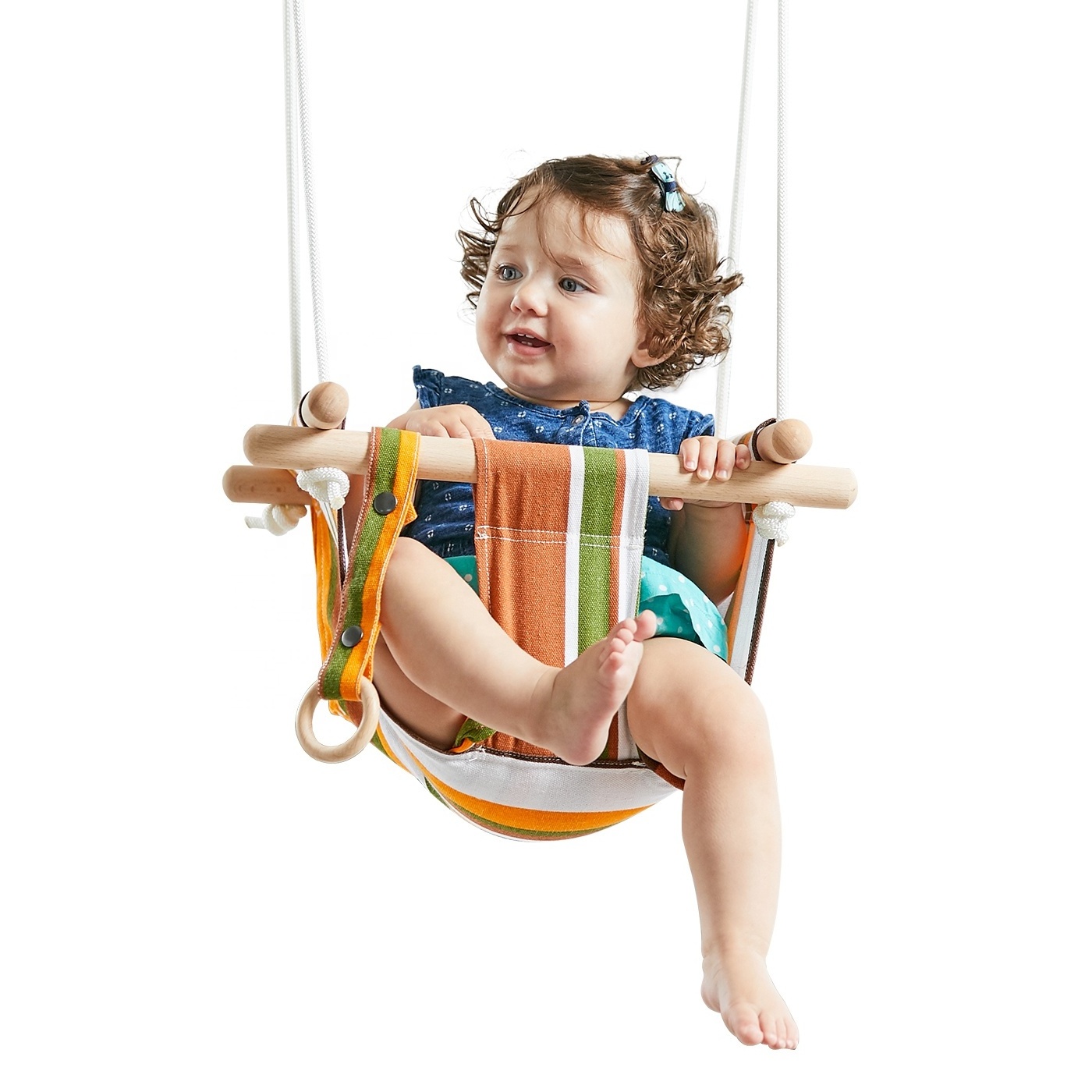 Soft Cushion Classic Swing Babies Canvas Hanging Swing Seat Toddler Secure fabric babies swing chair