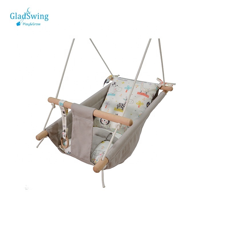 Manufacturer LOW MOQ Fast Delivery Custom OUTREE Kids Pod Swing Seat 100% Cotton Child Baby Hammock Hanging Chair