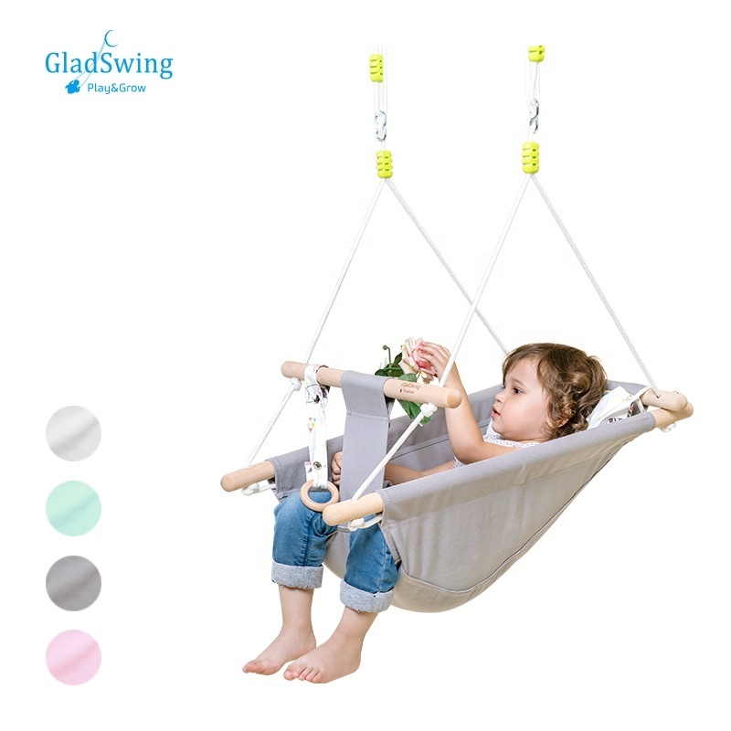 Manufacturer LOW MOQ Fast Delivery Custom OUTREE Kids Pod Swing Seat 100% Cotton Child Baby Hammock Hanging Chair