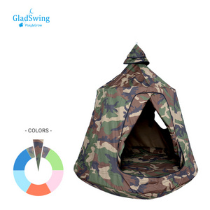 Gladswing Kids Outdoor Waterproof Play Tent Hanging Hammock with Lights