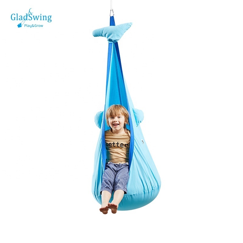 Outdoor Indoor Hanging Chair Children Hammock Pod Kids Swing with Air Cushion