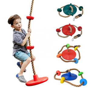 Gladswing Outside Hanging Plastic Playground Disk Climbing Rope Swing For Kids