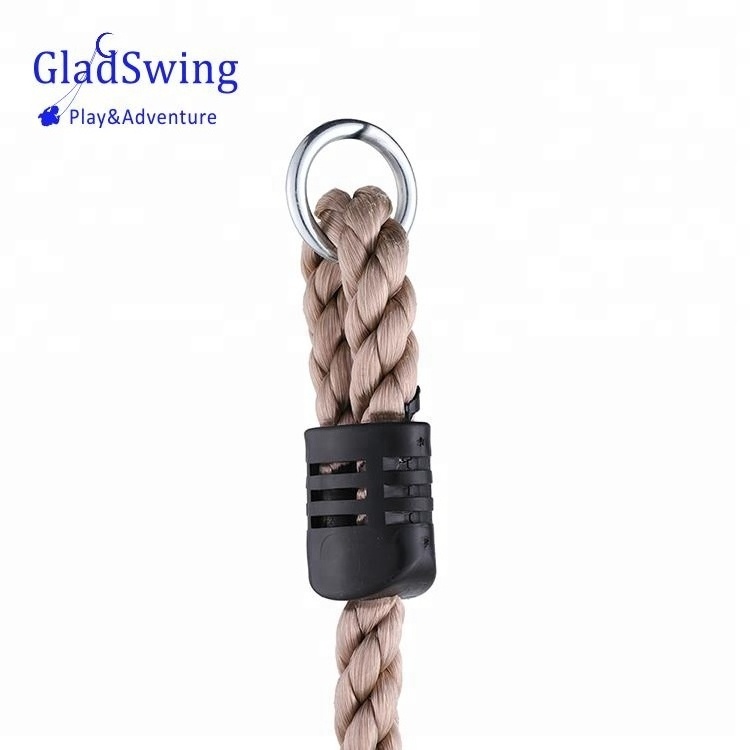 GladSwing outdoor playground swing sets climbing rope with rubber base plate