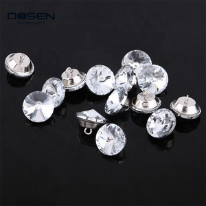 25mm Wholesale diamond glass jeans buttons vintage rhinestone crystal button for garment