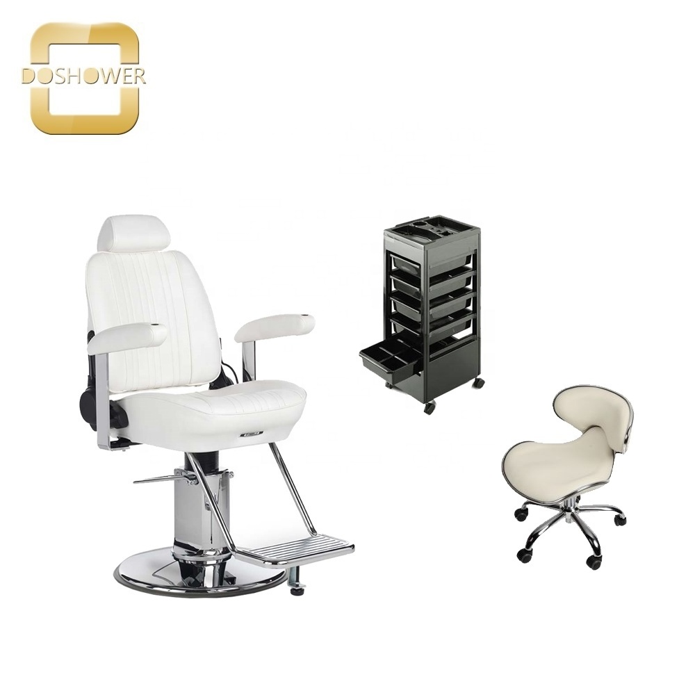 hair salon chair set with salon barber mirror station for barber female chair