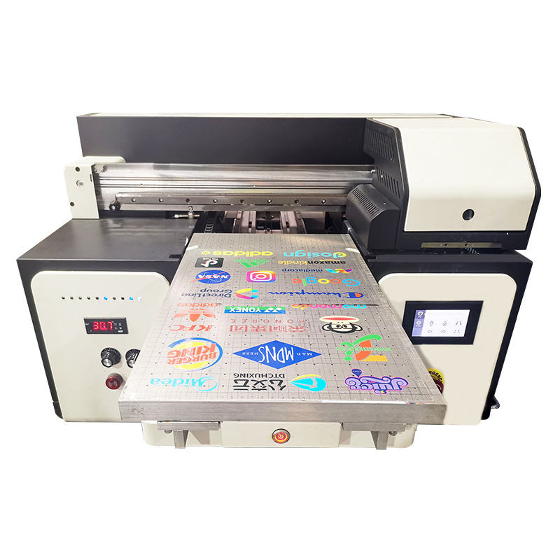 A3 xp600 DX8 double heads uv led varnish digital flatbed uv printer with 3D embossing effect