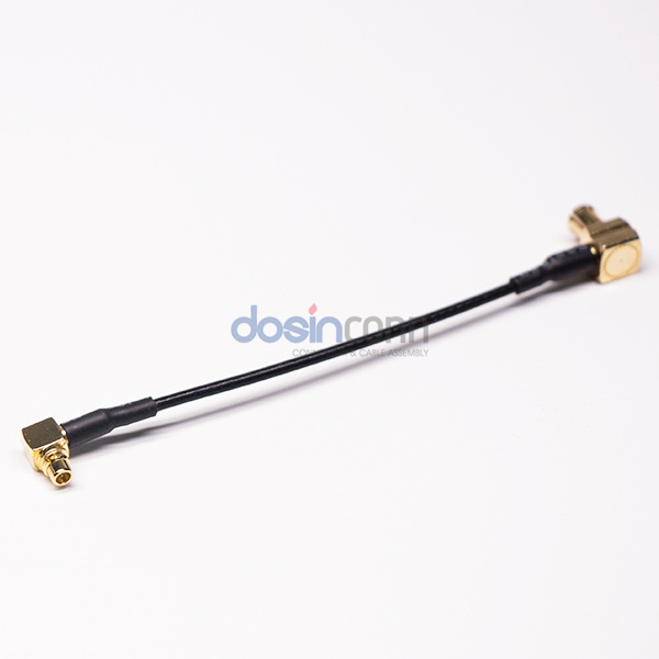 MCX Cable Assembly MMCX Male Right Angle MCX Male Connector for RG316/RG174 Cable