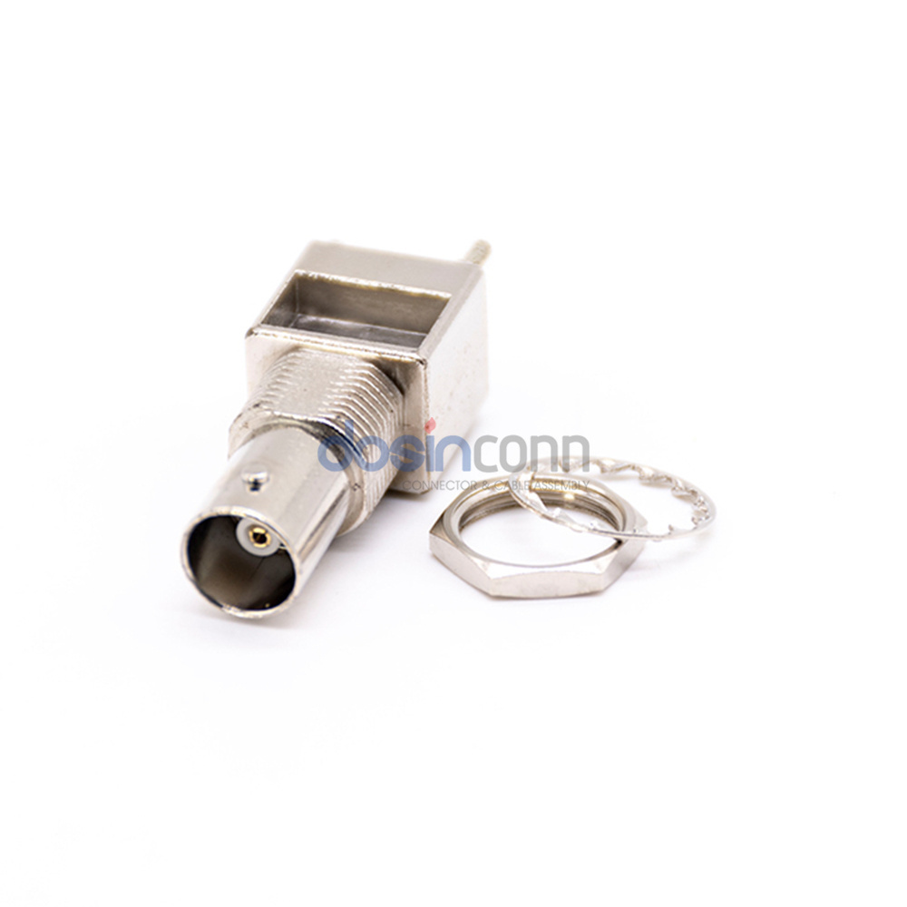 BNC Socket Straight Wall Mount Female Jack BNC PCB Connector for Antennas Broadcast Medical Equipment