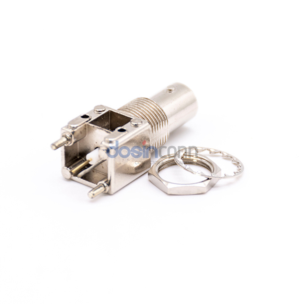 BNC Socket Straight Wall Mount Female Jack BNC PCB Connector for Antennas Broadcast Medical Equipment