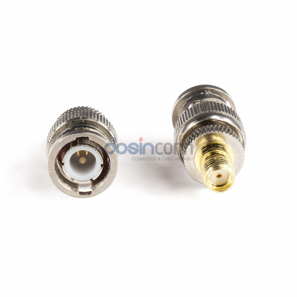 BNC Male to SMA Antenna Female Adapter Gold Plated Connectors