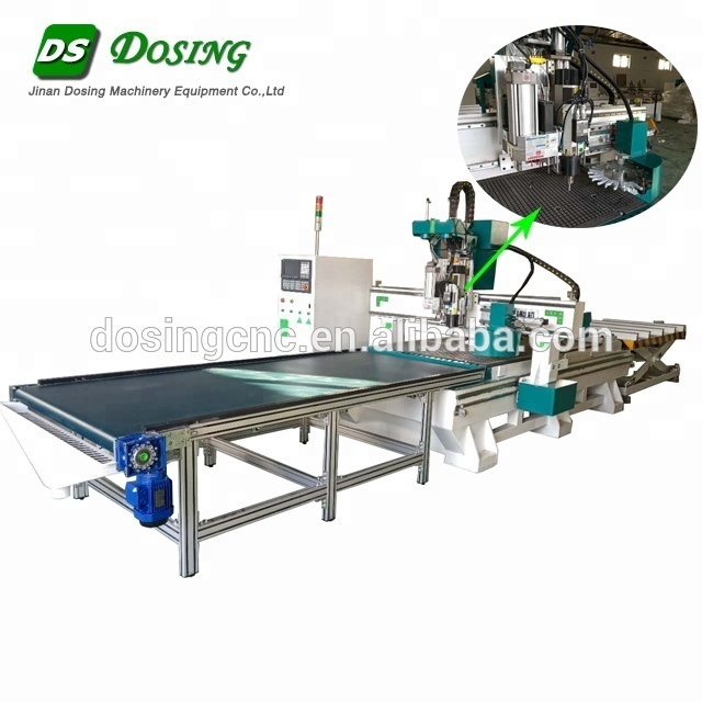 kitchen cabinet door furniture wood cutting machine wood router cnc cutting machine nesting with loading and unloading system