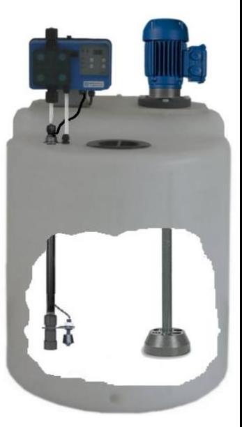 Best Italian Quality Dosing Pump tank with electric mixer for Water Treatment swimming pool