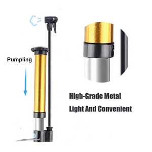 Bike Floor Pump,Portable Air Pump Bicycle Ball Pump Inflator Kit with Needle,Nozzle for Sports Outdoors Bike Soccer Basketball