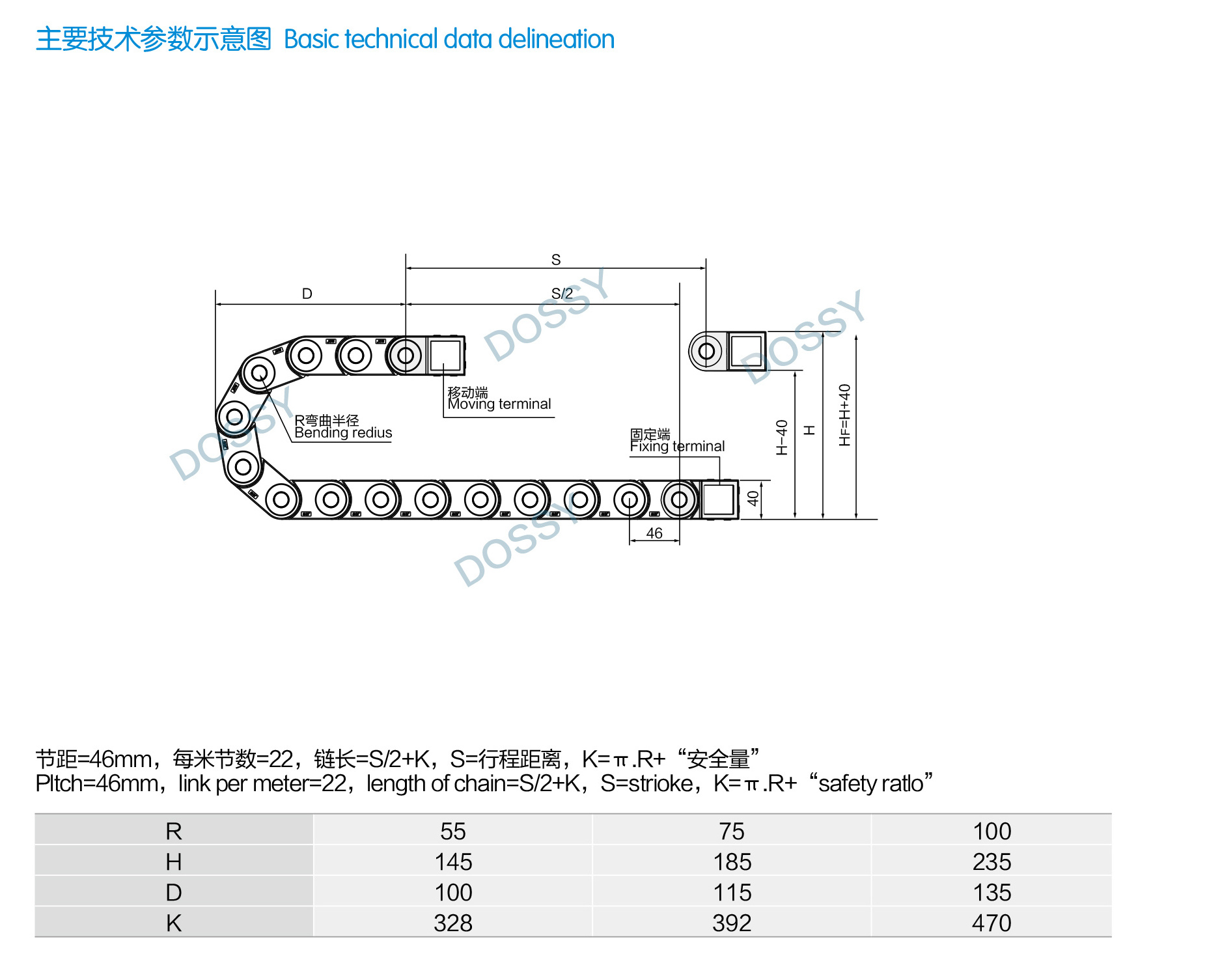 25x103mm bridge Open type with yellow dot Plastic cable chain Drag chain PA66 wire carrier for CNC machine