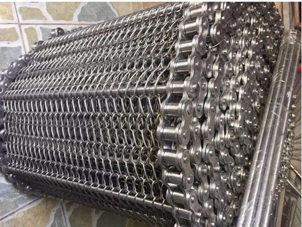 Metal Machine Full Automatic Stainless Steel 304/316 Food Grade Wire Mesh Conveyor Belt for Fryer and Conveyor